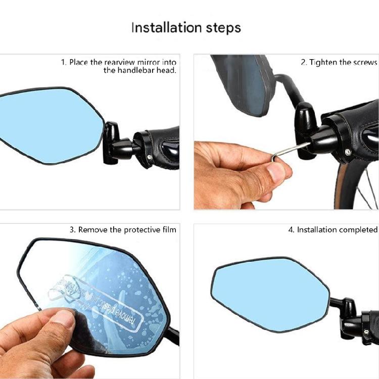 360 Degree Adjustable Rotatable Handlebar Mounted Mirror Handlebar Bicycles Mirror, Bicycles Cycling Rear View Mirror