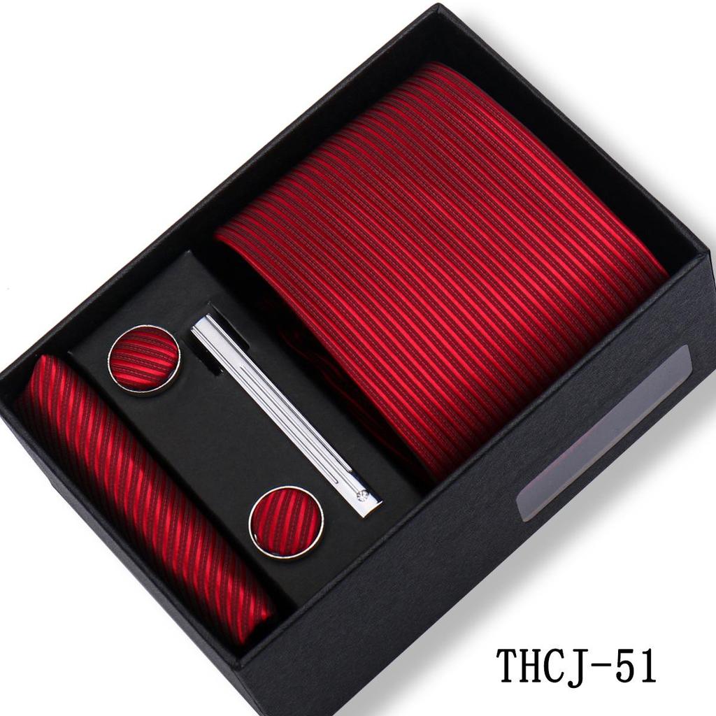 Men's 4-Piece Tie Gift Set for Business, Wedding, and Formal Wear.