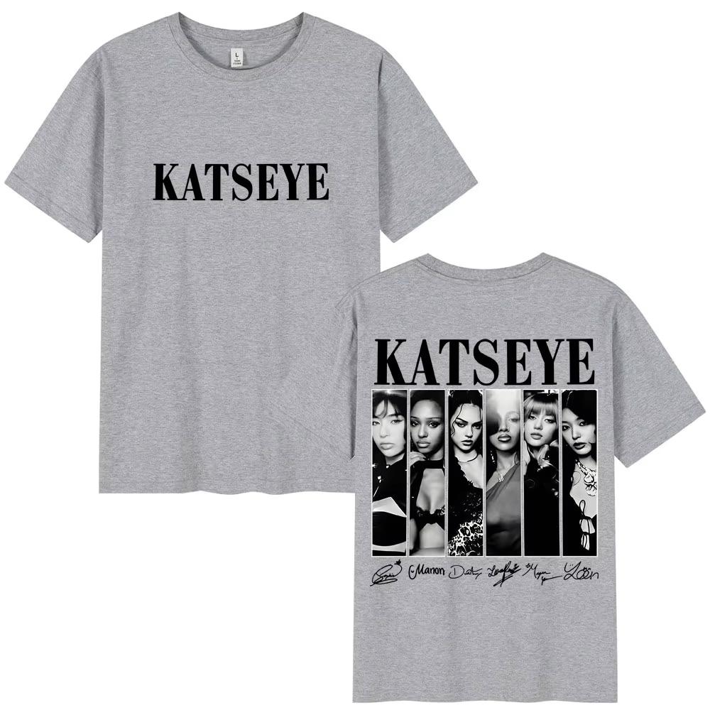 Vintage Korejský Styl Kočičí Oko Grafická Trička Kpop Móda Muži Ženy Populární Tričko Tištěné Bavlna Nadměrná Velikost Tričko Streetwear