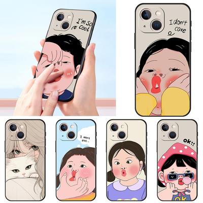 Cartoon Funny Boy Girl Couple Luxury Phone Case For Apple iPhone 16 11 15 14 Pro MAX 12 13 7 8 Plus X XR XS SE Silicone Cover