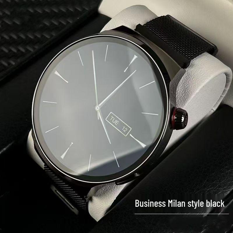 Runde Watch4P Smart Bluetooth Smartwatch mit Blutsauerstoff- und Herzfrequenzüberwachung, Schrittverfolgung