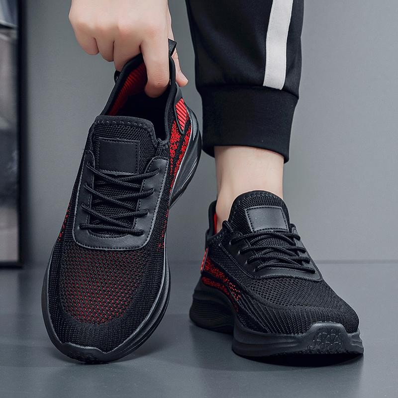 Men’s Summer Sports Shoes Casual Lightweight Running Sneakers Tennis Shoes Black Basketball Shoes for Students Large Size 48 49 50