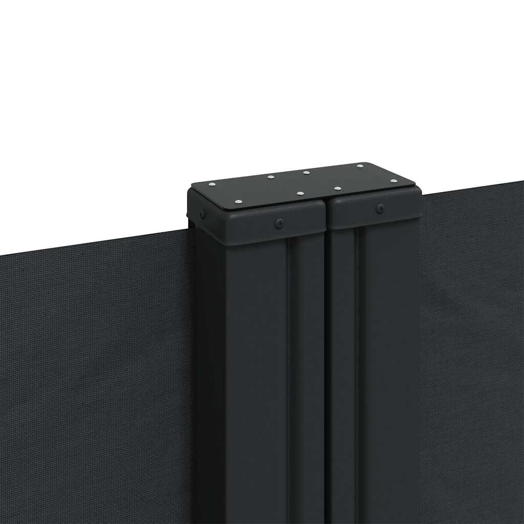 Retractable Side Awning Black 140 X 600 Cm
