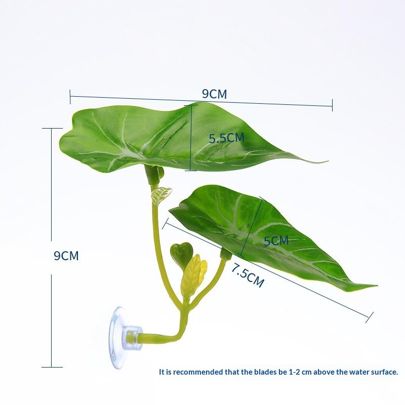 1pcs Green Leaf Hammock For Betta Fish Stress-Reducing Aquarium-Safe Decor With Suction Cup For Fish Tank Fake Plants Decoration