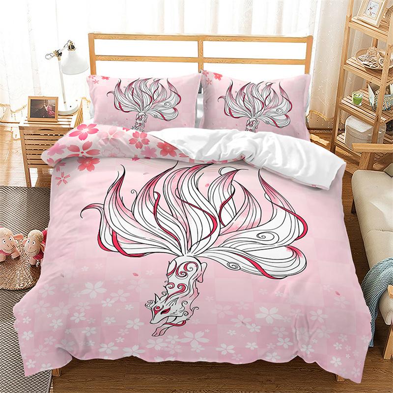 

Пододеяльник с рисунком лисы для девочек, кавайный чехол для одеяла с животными, микрофибра, лесные животные, комплект постельного белья Twin Queen для детей и взрослых EU single(135x200cm)