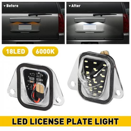 18LEDs LED License Light Plate Tag Lamp For 2007-14 Cadillac Escalade GMC Yukon