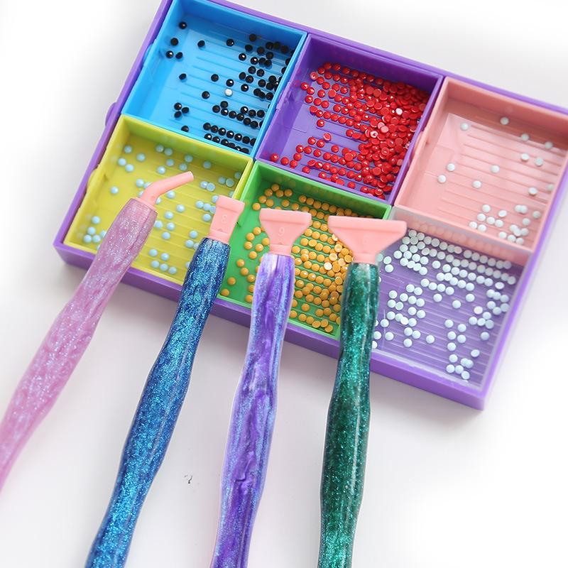 Embroidery Diamond Painting Pen Kit Cross Stitch Accessories Art Pens Point Drill Pens DIY Craft Plastic Pen Heads