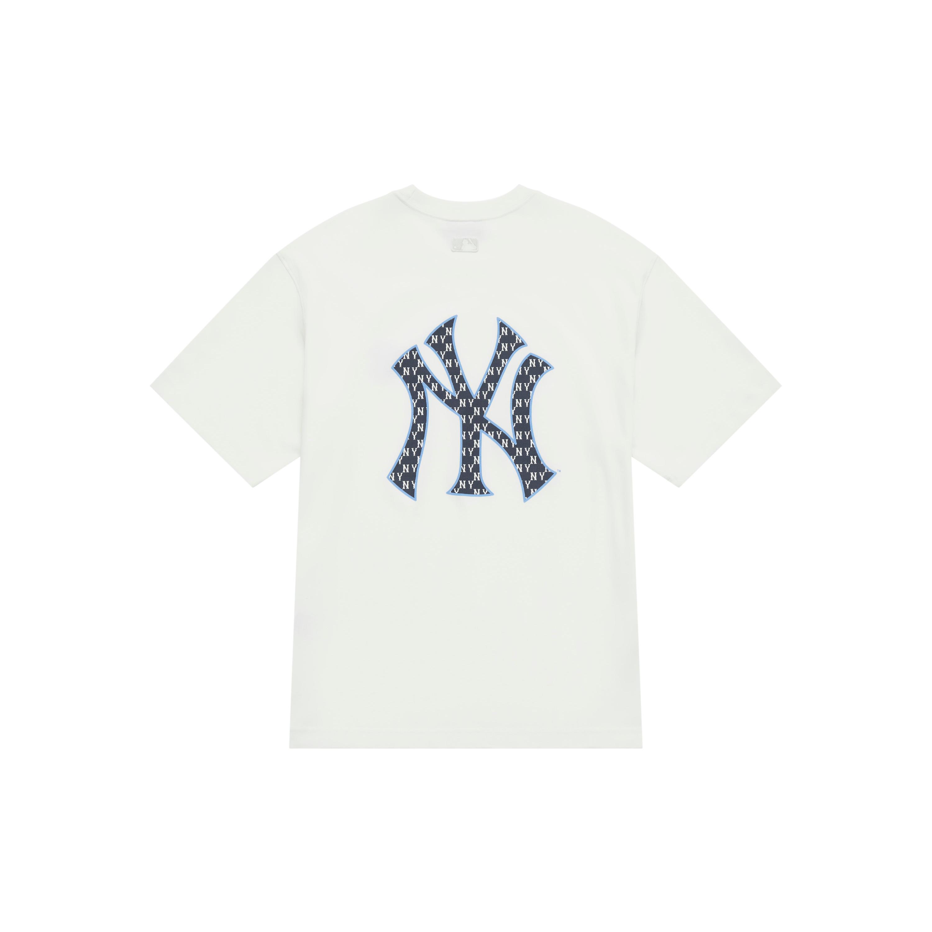 MLB MONOGRAM SS25 T Shirt Unisex Ivory White 3ATSM0653-50IVS L