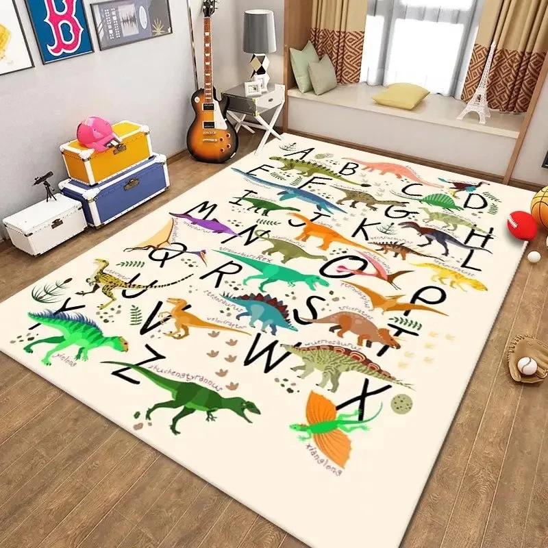 Cartoon Alphabet Carpet Carpets for Living Room Bedroom Washable Floor Mat Large Area Rugs Children's Room Decor Anti-slip Rug