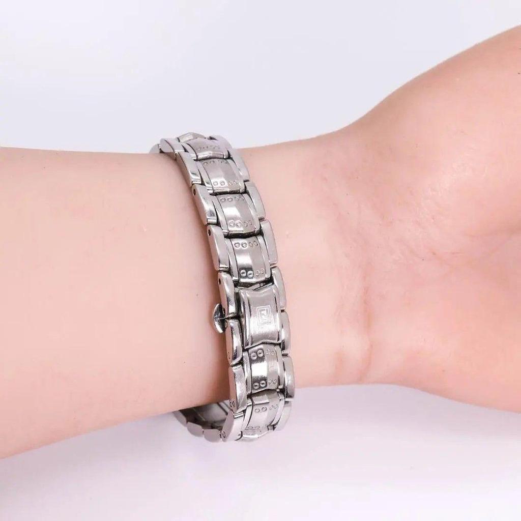 Used Working FENDI watch 3500L date silver ladies 3535