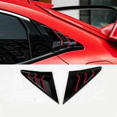 Seitenfenster Lamellenabdeckung Glänzend Schwarz Für Honda Civic 2016-2021 Schrägheck Type R