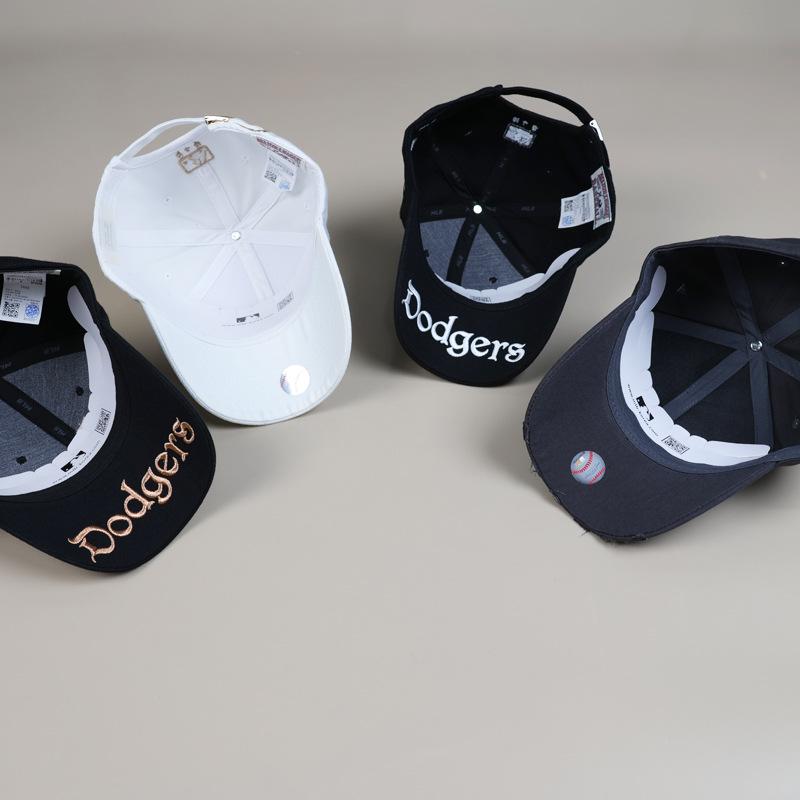 Verstellbare NY Yankees & LA Duckbill Baseballkappe mit festem Oberteil und großem Logo für Männer & Frauen