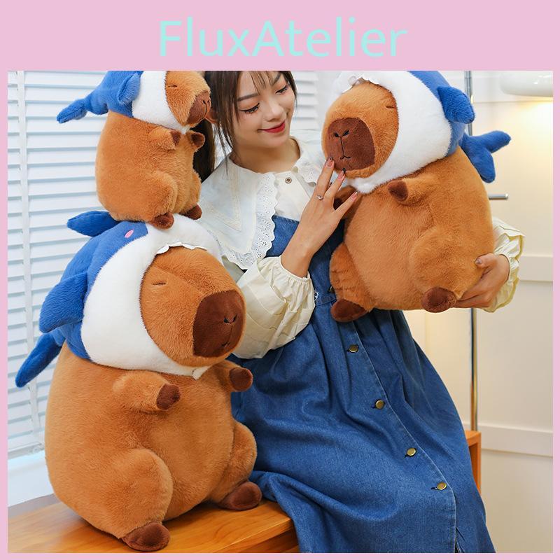 Capybara Shark Water Guinea Pig Plush Toy For Kids Soft Animal Pillow Gift