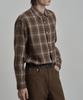 WORK ON BODY OFF Norma Semi-Overfit Check Shirt [Brown]