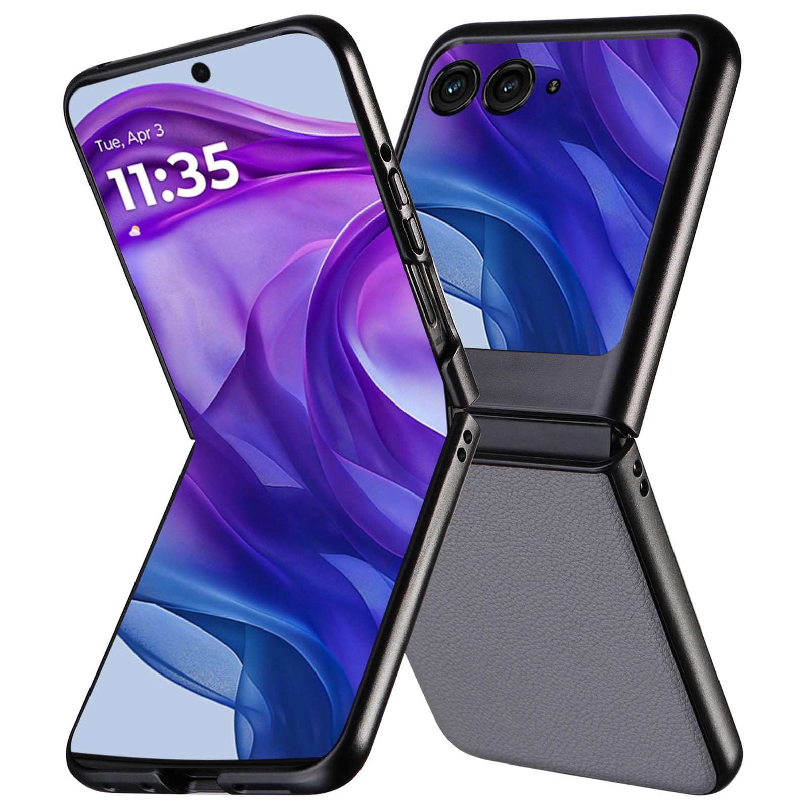 

Для Motorola Razr 50 5G Чехол Противоударный Текстура личи PU+Твердый ПК Чехол для телефона C