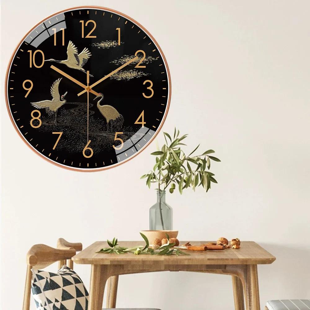 8 Inch Nordic Modern Simple Clock Wall Clock Living Room Art Net  Silent Clock Fashion Light Personality Decorated Quartz Clock