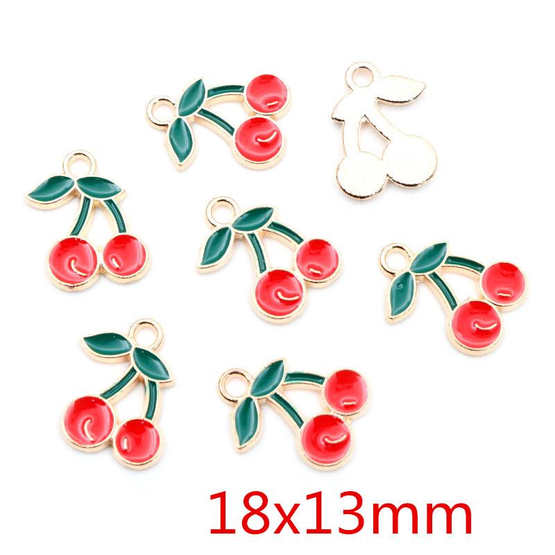 10pcs/lot Fruit Enamel Metal Charms Apple Orange Carrot Pendant for DIY Necklace Bracelet Jewelry Making Findings Supplies