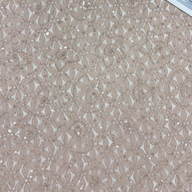 Floral Lace Polyester Spandex Fabric for Women's Dresses, Children's Dresses, Wedding Gowns, and Evening Wear