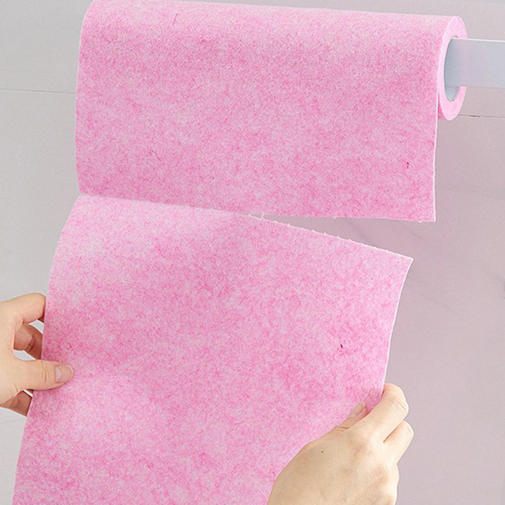 New 3Rolls 25x25cm Cleaning Wipe Household Kitchen Cloth Microfiber Towel Rolls Dish Rags Wash Paper Towel