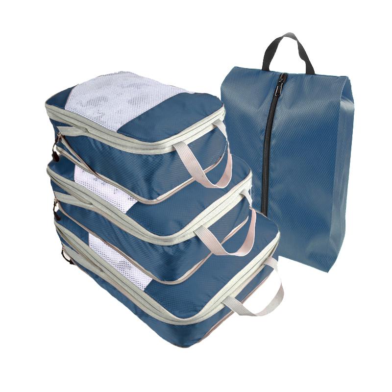 

4 шт. компрессионных мешка для дорожного багажа, легкие универсальные органайзеры для одежды, легкие расширяемые универсальные пылезащитные сумки