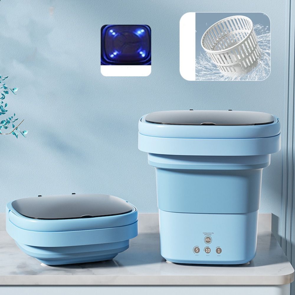 Rotating Portable Washing Machine Mini Automatic Cycle Cleaning Tools  Dormitory