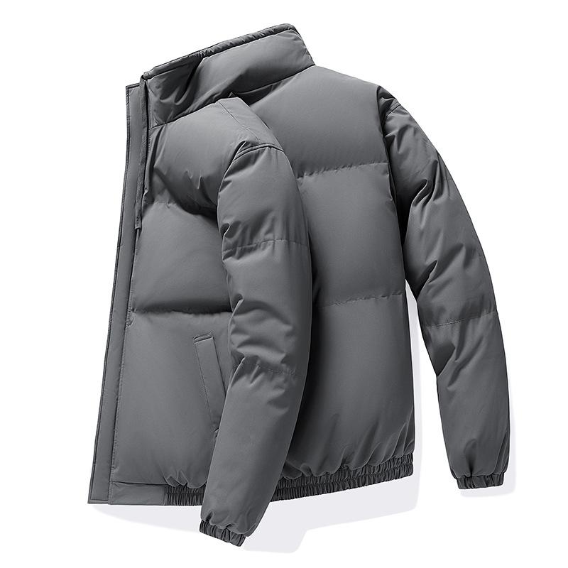 Strictly selected cotton-padded clothes men's large size winter loose hooded solid color bread clothes short warm jacket