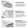 - Universal Furniture Corner Connector with 4 Screws Multifunctional for Furnitu