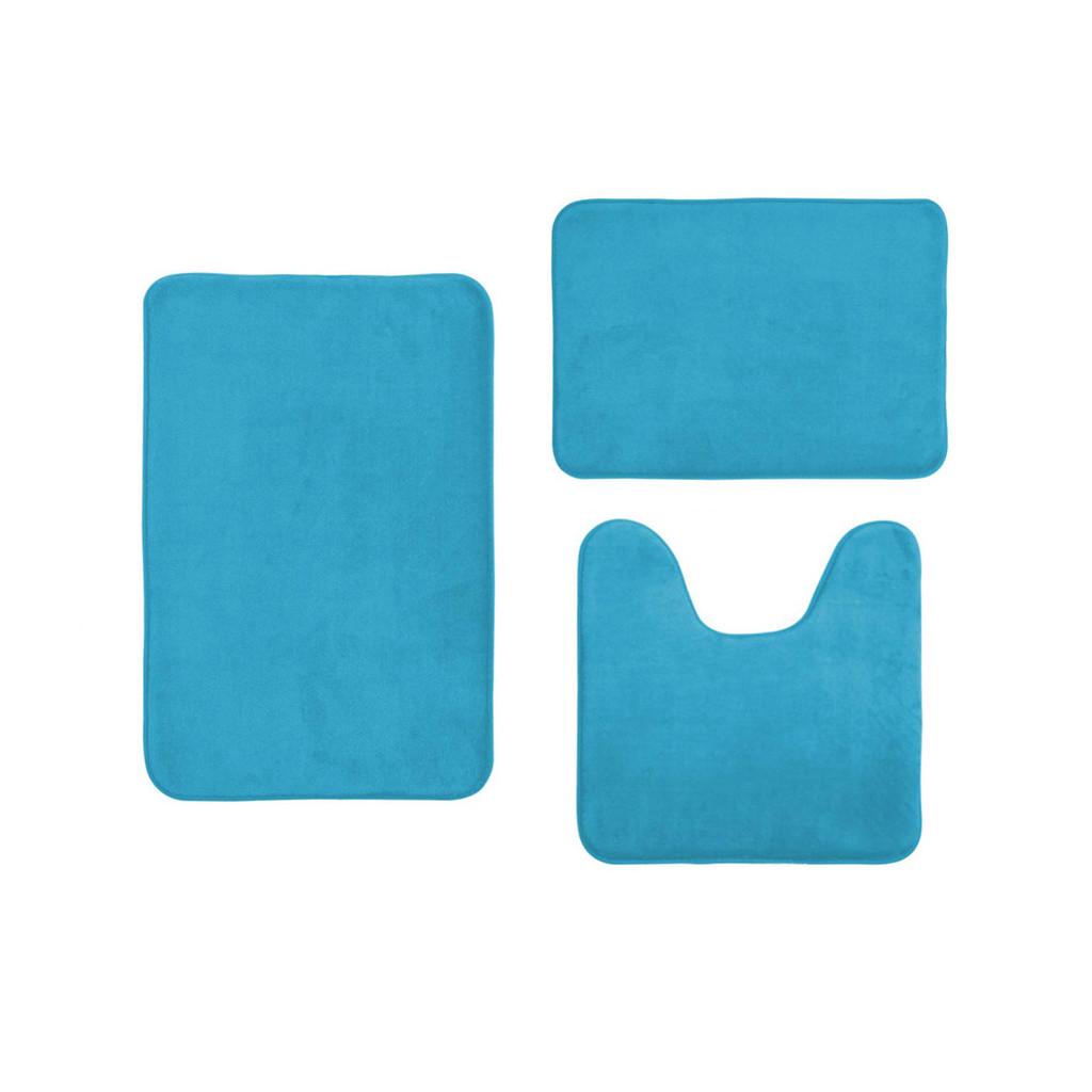 Korálový sametová paměťová pěna rohožka do koupelny savá ne-koberec 3 ks/sada