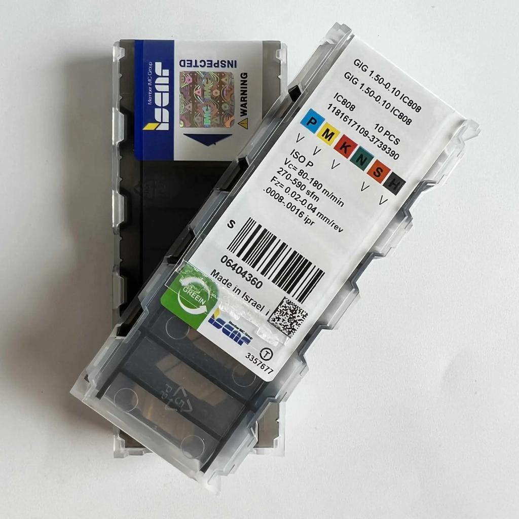ISCAR / GIG1.50-0.10 IC808 /Industrial indexable Carbide Inserts 10 PCS
