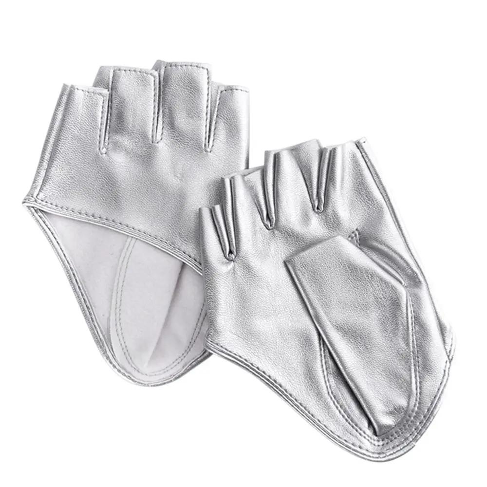 New Fashion Women Men Dance Mittens Cosplay  Mittens Ladys Driving Dress PU Leather Gloves Five Finger Gloves