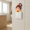 Switch Sticker, 3D Lying Girl Design Electrostatic Window Clings, Easy Peel & Stick Window Sticker for Kids Room Balcony Bathroom