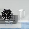 Modern Minimalist Acrylic Wall Clock And Clear Side Table for Stylish Indoor Kitchen Office Dining