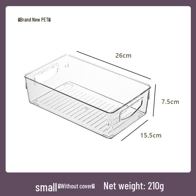 Acrylic Long Narrow Snack Storage Box for Fridge or Cabinet
