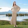 Women's Elegant Satin High-Waist A-Line Long Skirt