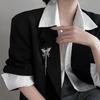 Elegant Butterfly Tassel Brooch for Women: High-End, Versatile Fashion Accessory