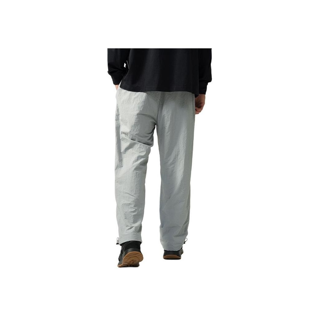 Reebok Solid Color Small Logo Outdoor Lightweight Lace-Up Mid-Rise Straight Leg Casual Pants Unisex Pants Light-Gray 24FRM615UGG5