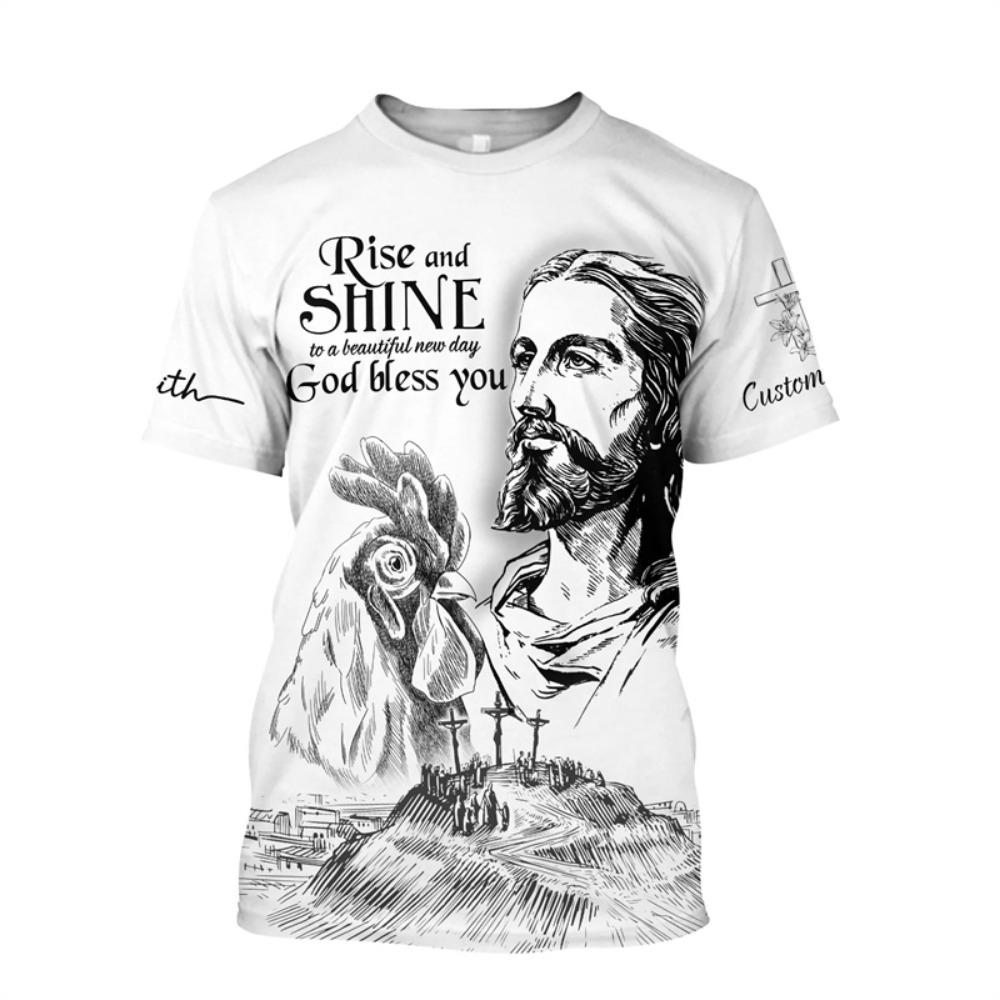 Vintage Rooster Graphic T-shirt Men Women3D Print O-Neck Pullover Casual Short Sleeve T Shirt Fashion Harajuku Unisex Tees