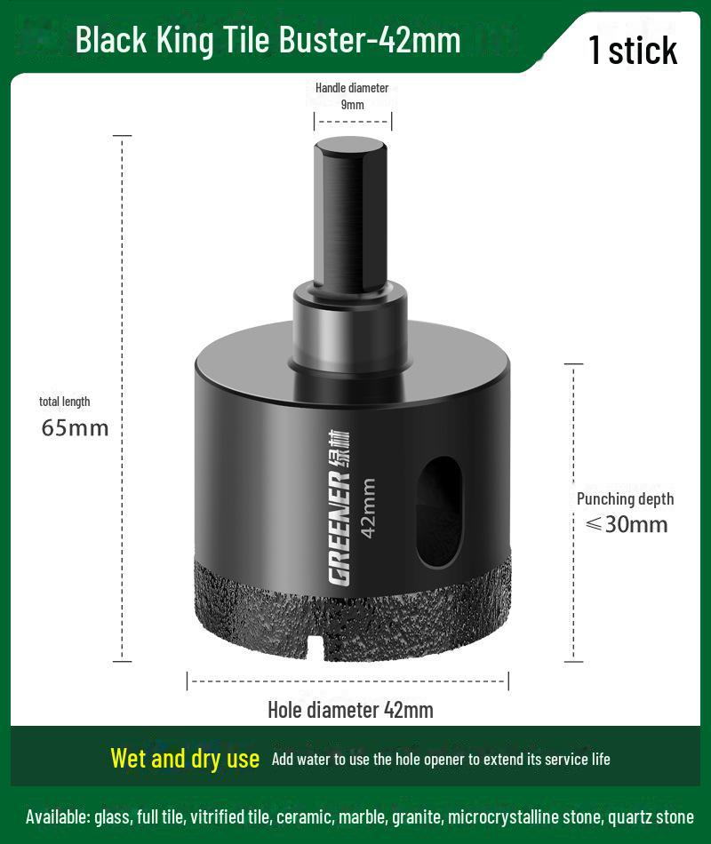 Burghiu pentru plăci ceramice Green Forest pentru sticlă și marmură