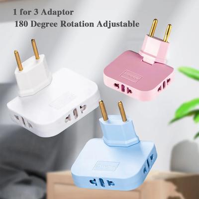 EU eluttag Pluggadapter Vikbar 3 i 1 180° roterande justerbar laddningsomvandlare