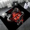Japanese Oni Hannya Samurai Long Rugs Kids Room Bedroom Decoration Balcony Anti-Slip Doormat Living Room Alfombra