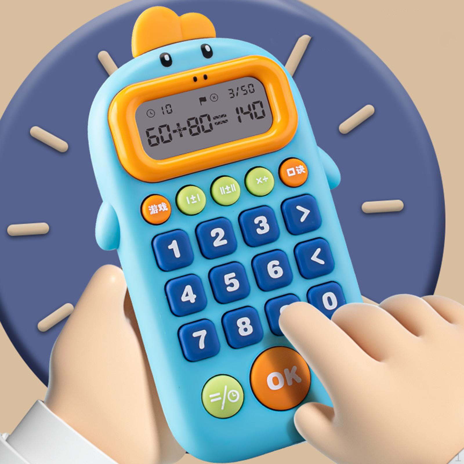 Elektronikus matematikai játék oktatójáték tanulási eszköz taneszközök hordozható számológép kék