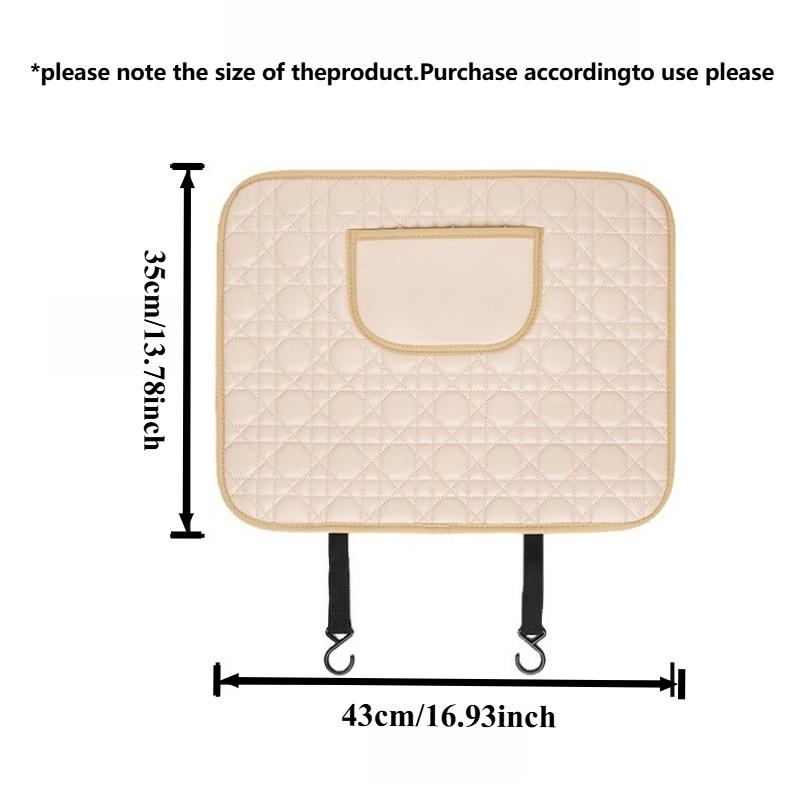Car seat anti-kick pad rear seat back PU leather anti-dirty protective pad wear-resistant dirt-resistant rear protective pad