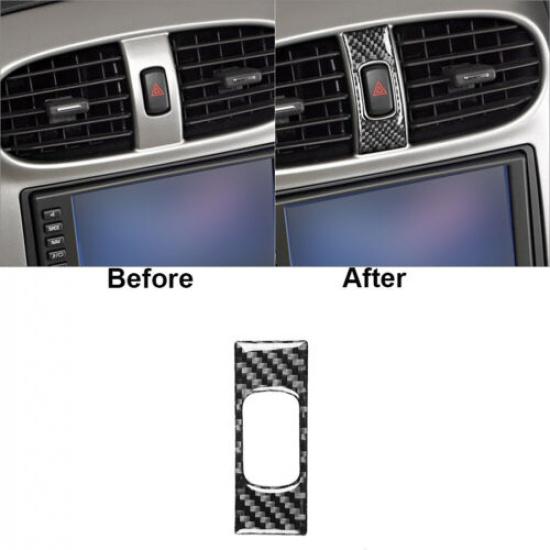 Carbon Fiber Warning Light Switch Cover Trim For Chevrolet Corvette C6 2005-2007