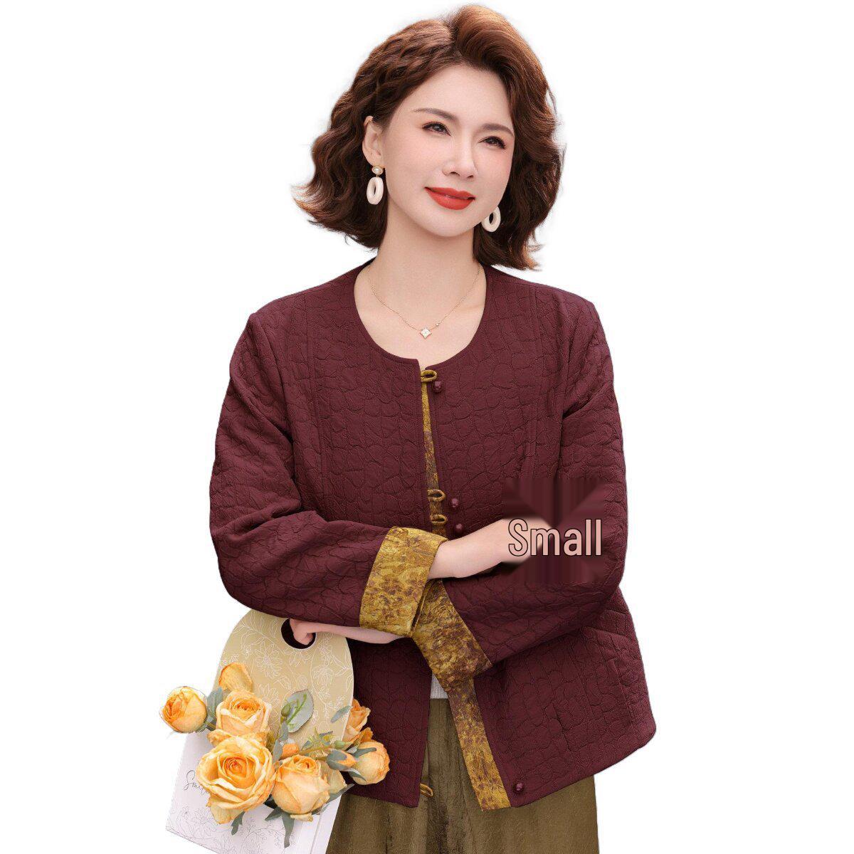 

Spring 2026 Trendy Age-Reducing Versatile Casual Short Jacket – Comfortable & Skin-Friendly Fashion. 4XL (135-145 jin) вина червоного кольору
