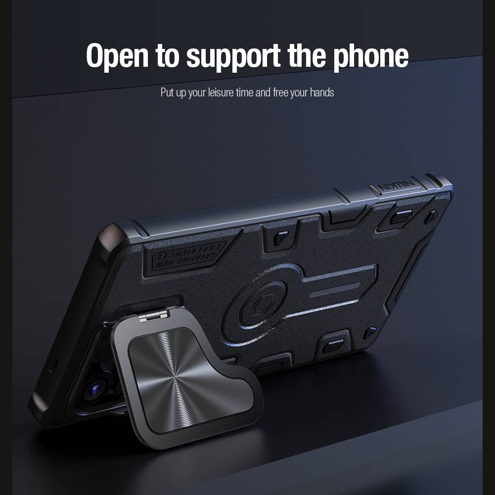 For Samsung Galaxy S25 Ultra Case NILLKIN CamShield Armor Prop Flip Lens Bracket Case with Kickstand for Samsung S25 Ultra Cover