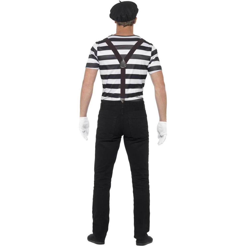 Smiffys Mens Mime Artist Costume Set