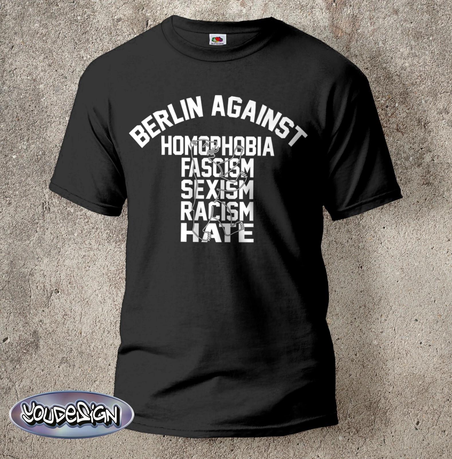 Berlin against homophobia racism sexism shirt Berlin bear T-shirt cult S-5XL XXXL