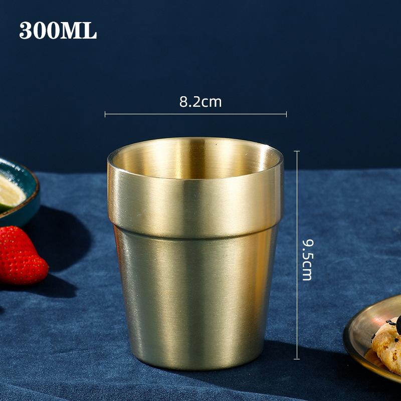 304 Stainless Steel Beer Mug Water Cup Anti Scaling Anti Fall Restaurant Tea Cup Coffee Drink Cup