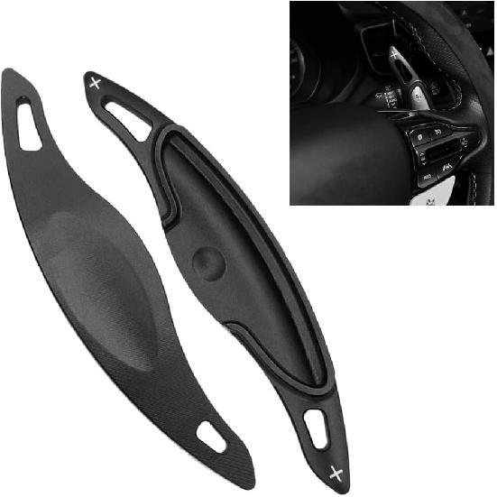 SANRILY Red Aluminum Steering Wheel Shifter Paddle Covers Fit for Hyundai i30 n 2020-2022 Veloster KONA N Series Elantra i20n Avante GT N-line CN7 чёрный