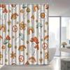 Artistic Mushroom Shower Curtain, Hooks Included, All-Season Bath Decor,  Cartoon & Arts Themed, Knit Weave